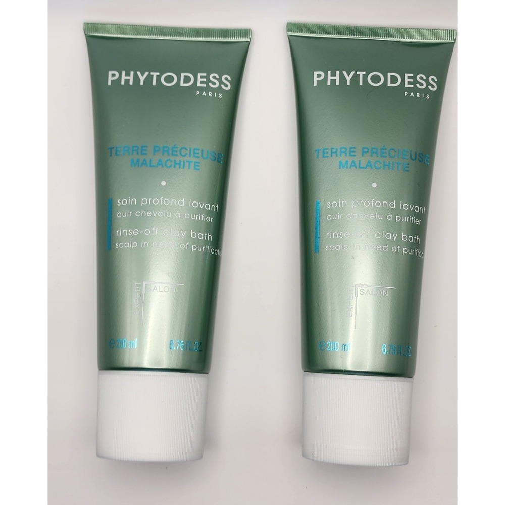 PhytoDess Paris Terre Précieuse Malachite Scalp Clay Bath 6.76 oz Lot of‎ 2 NEW